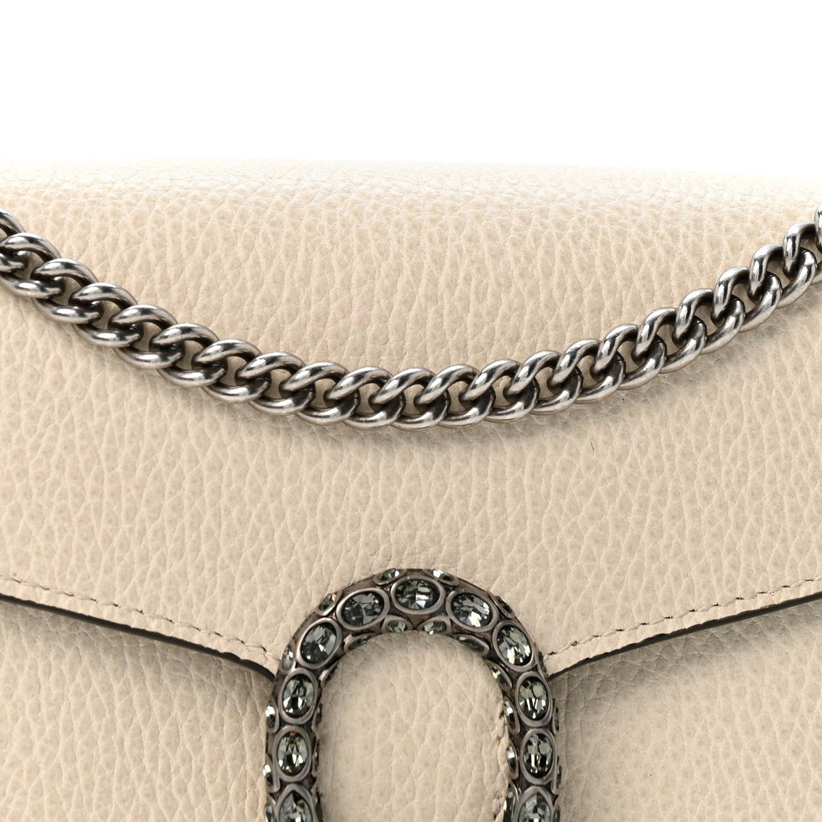 Dollar Calfskin Mini Dionysus Chain Wallet Mystic White wholesalehk.shop