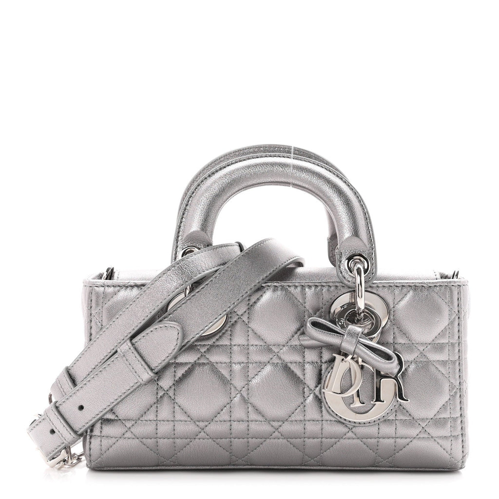 Metallic Lambskin Cannage Small Lady D-Joy wholesalehk.shop