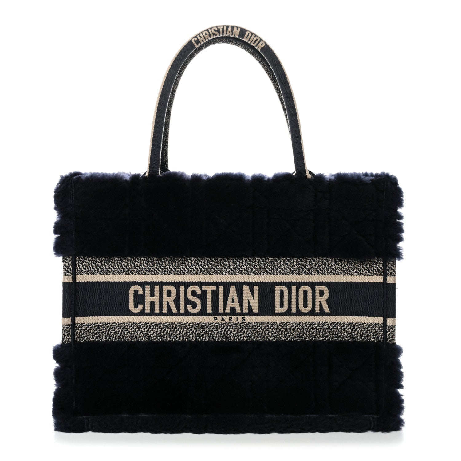 Shearling Cannage Medium Book Tote Deep Blue Natural £¨ Direct shipment via from wholesalehk.shop