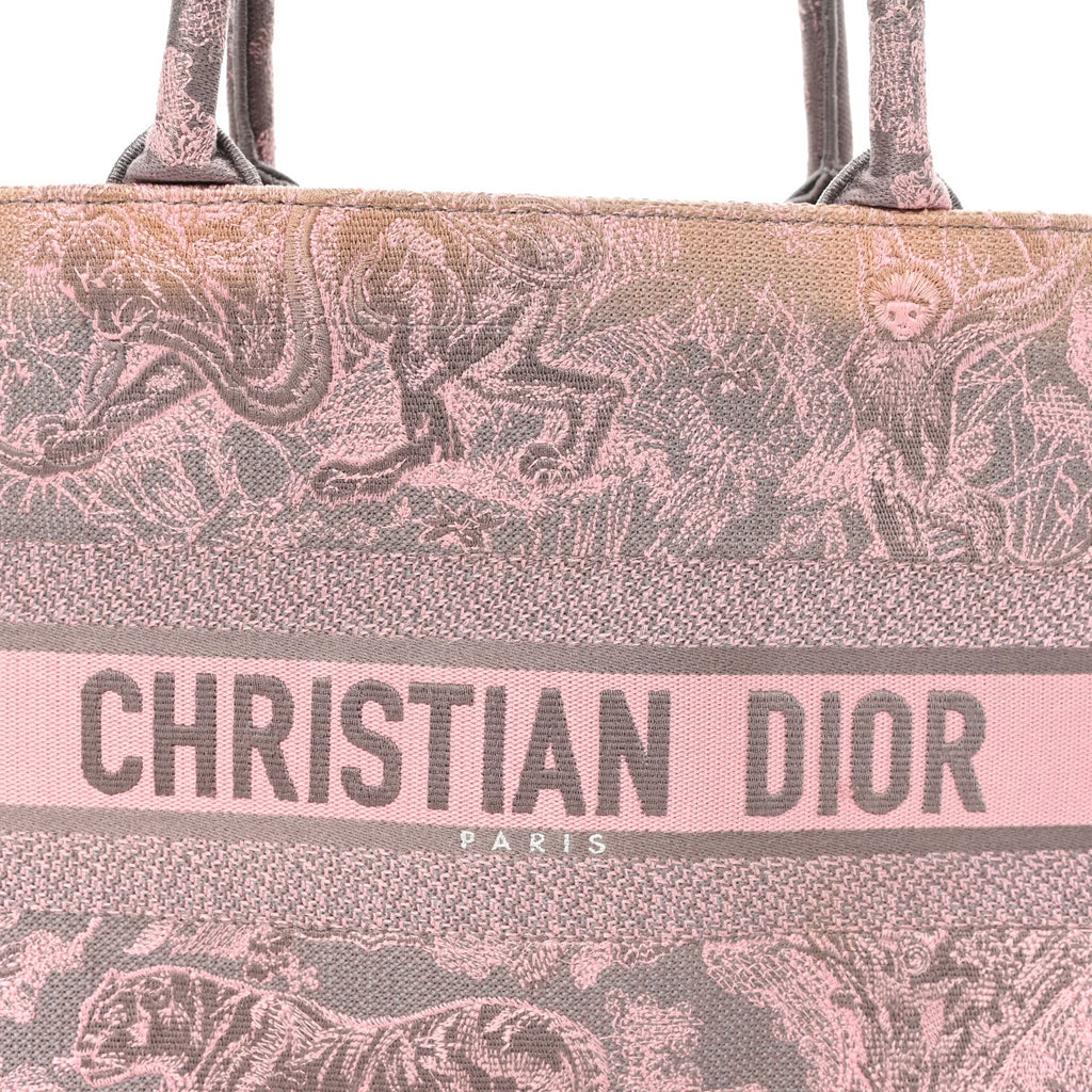 Canvas Embroidered Medium Dioriviera Toile De Jouy Book Tote Pink Grey £¨ Direct shipment via from wholesalehk.shop