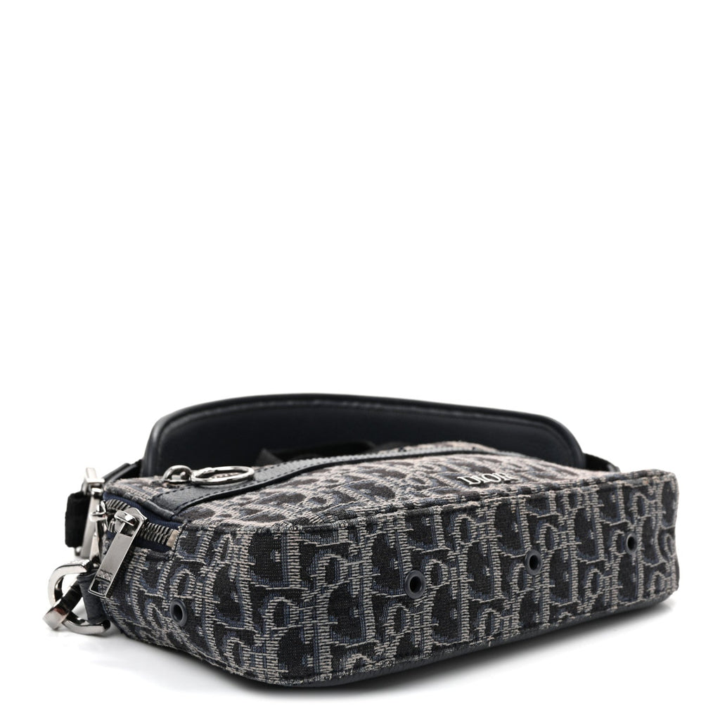 HOMME Oblique Jacquard Safari Messenger Navy Blue wholesalehk.shop