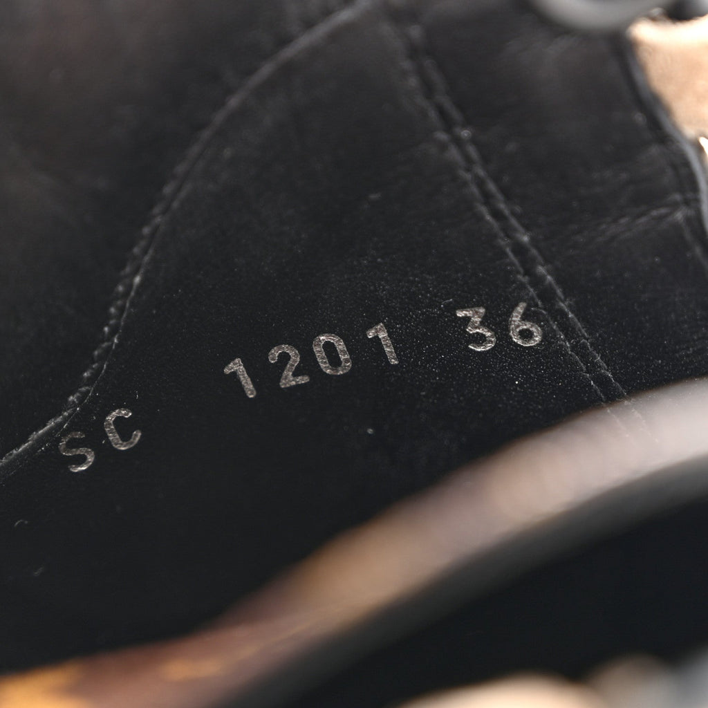 Suede Calfskin Monogram Laureate Platform Desert Boots 36 Taupe £¨ Direct shipment via from wholesalehk.shop