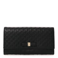 Microguccissima Bow Continental Wallet Black £¨ Direct shipment via from wholesalehk.shop