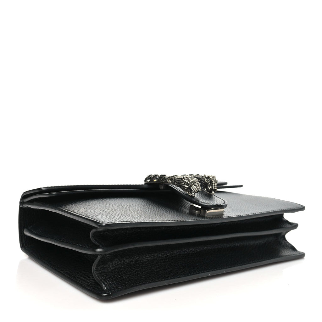 Pebbled Calfskin Small Dionysus Shoulder Bag Black wholesalehk.shop
