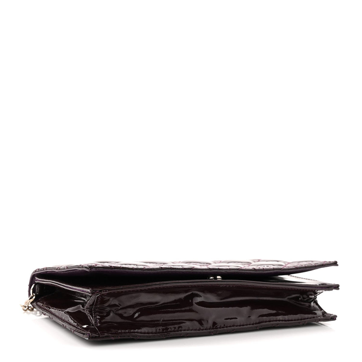 Patent Cannage Lady Dior Chain Wallet Purple wholesalehk.shop