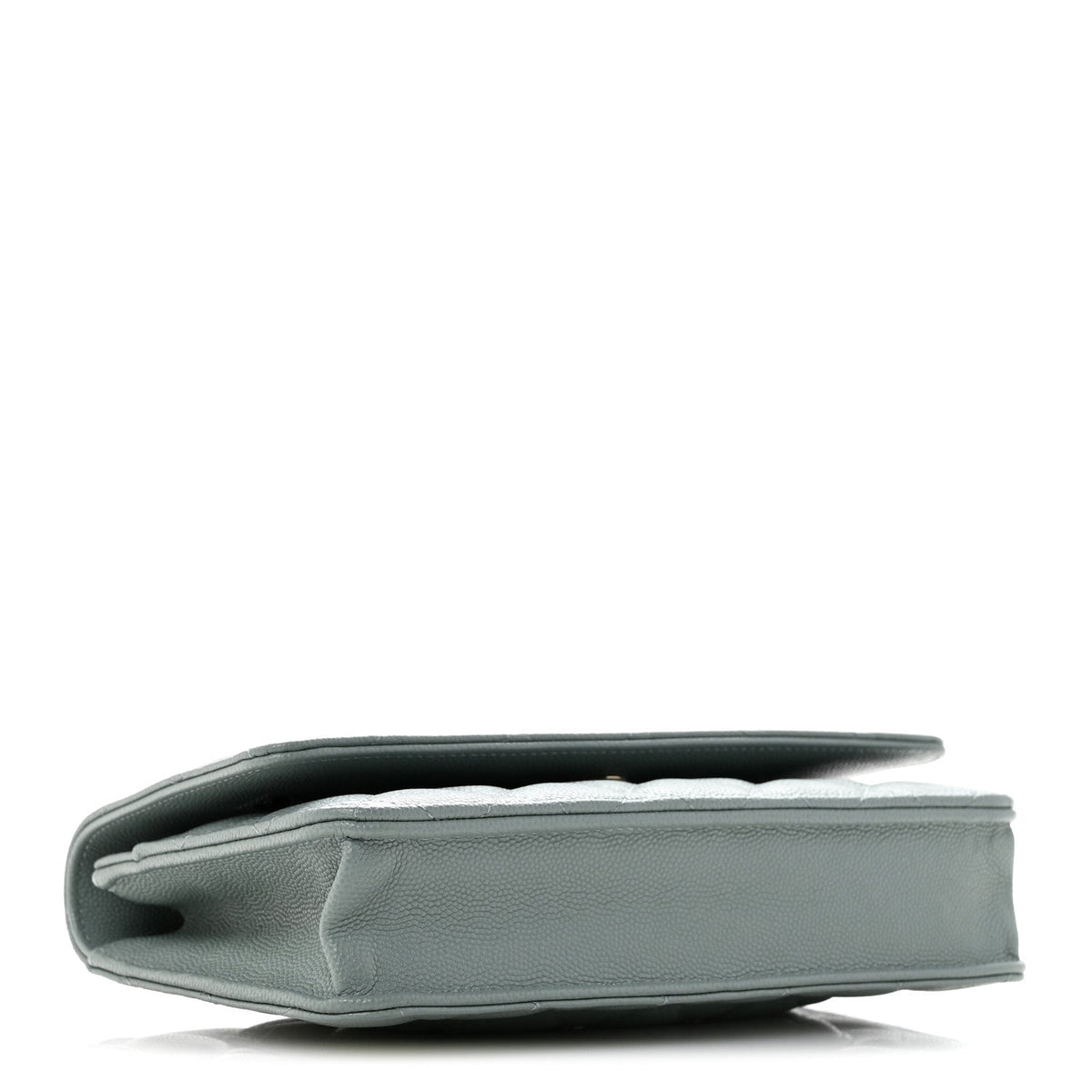 Caviar Quilted Wallet on Chain WOC Light Blue wholesalehk.shop