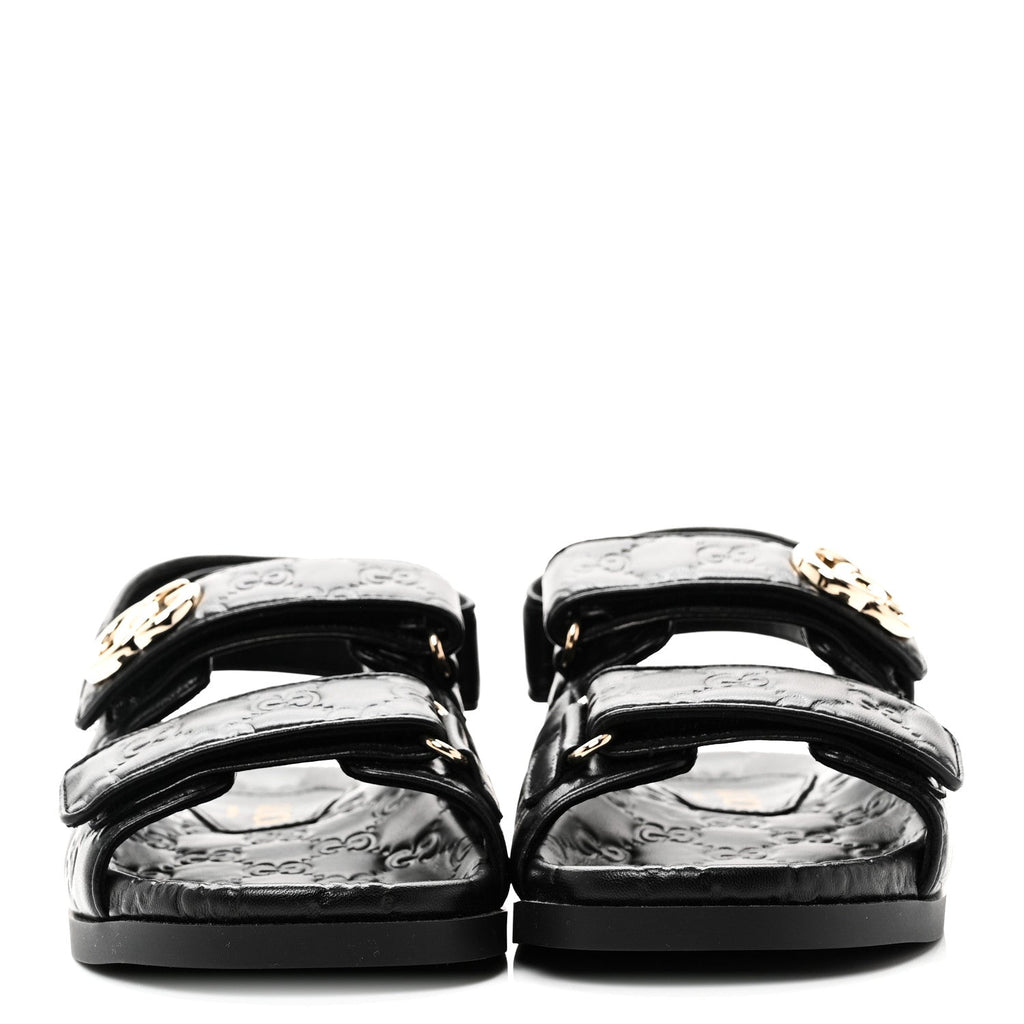 Guccissima GG Embossed Womens Sandals 35 Black £¨ Direct shipment via from wholesalehk.shop