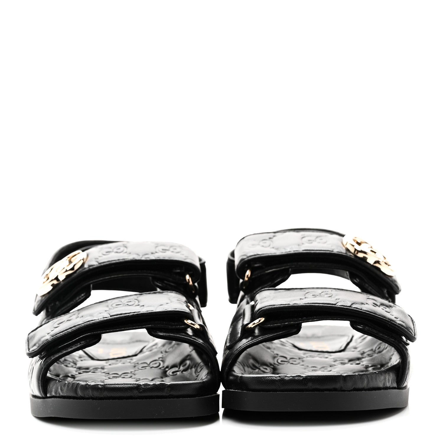 Guccissima GG Embossed Womens Sandals 35 Black £¨ Direct shipment via from wholesalehk.shop