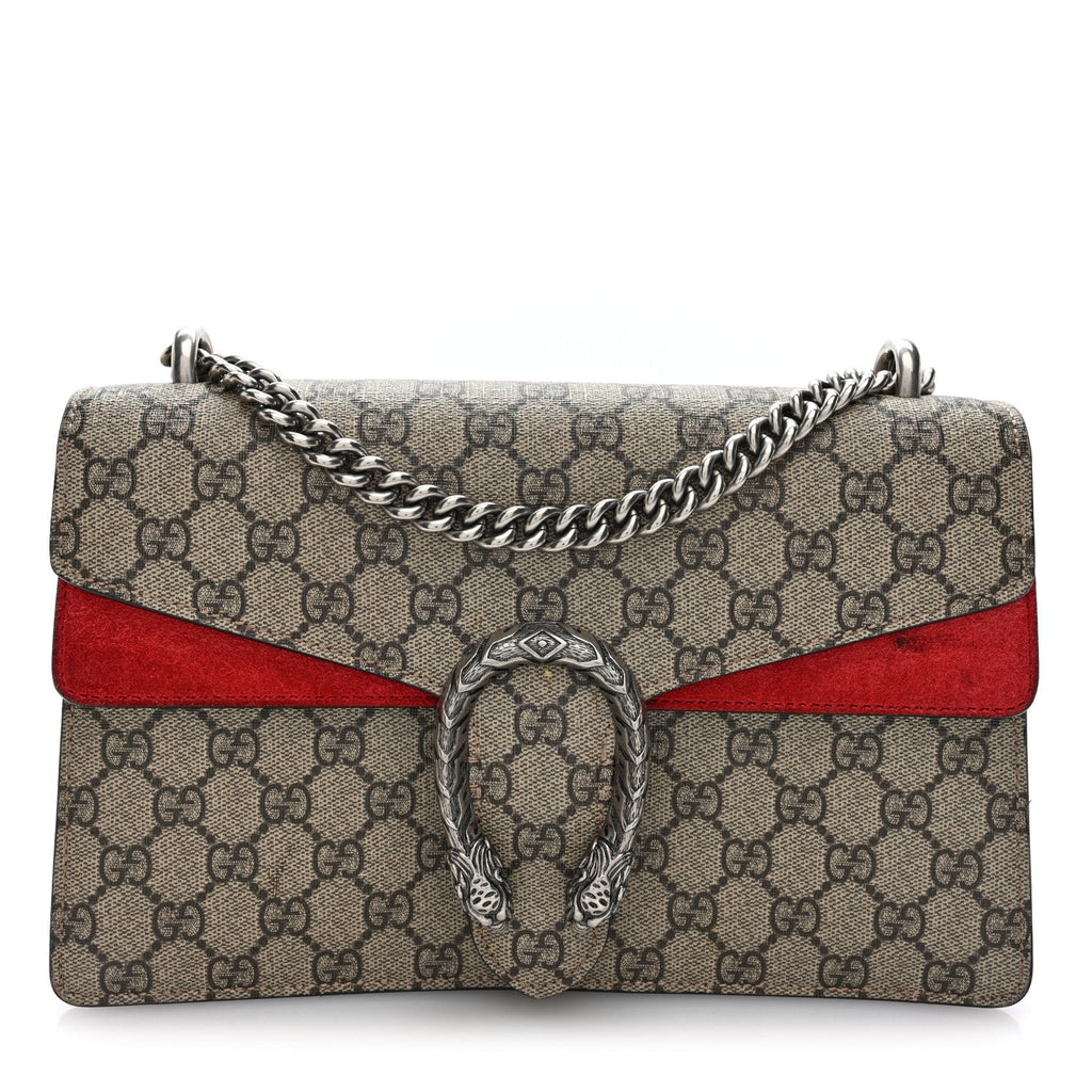 GG Supreme Monogram Small Dionysus Shoulder Bag Red wholesalehk.shop