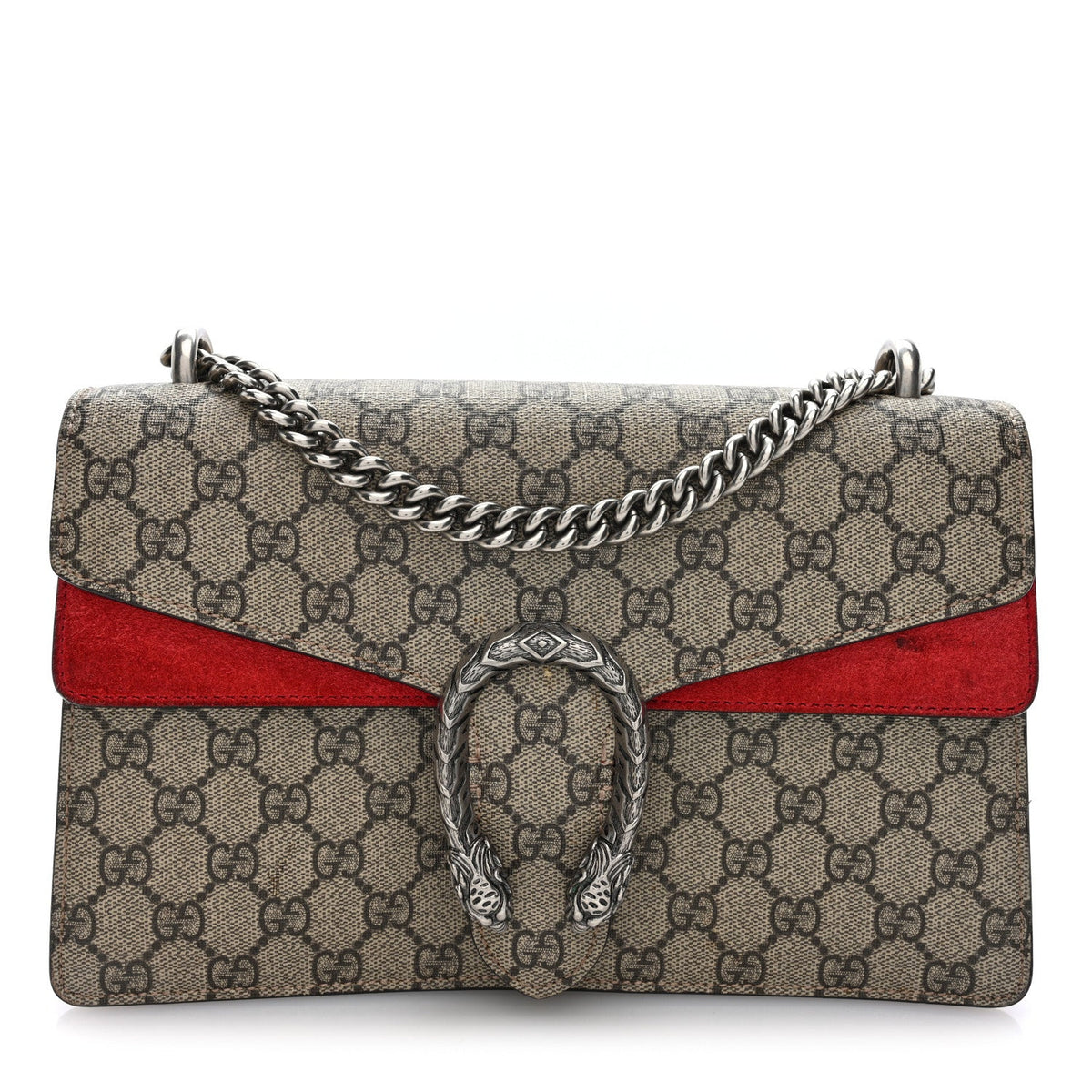 GG Supreme Monogram Small Dionysus Shoulder Bag Red wholesalehk.shop