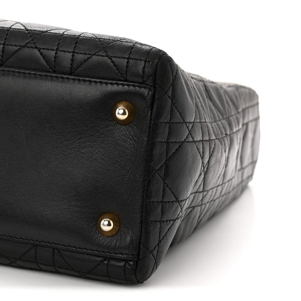 Lambskin Cannage Large Lady Dior Black wholesalehk.shop
