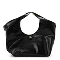 Soft Glossy Calfskin Large Giglio Tote Black wholesalehk.shop
