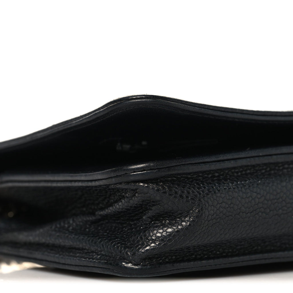 Caviar Quilted Boy Wallet On Chain WOC Black wholesalehk.shop
