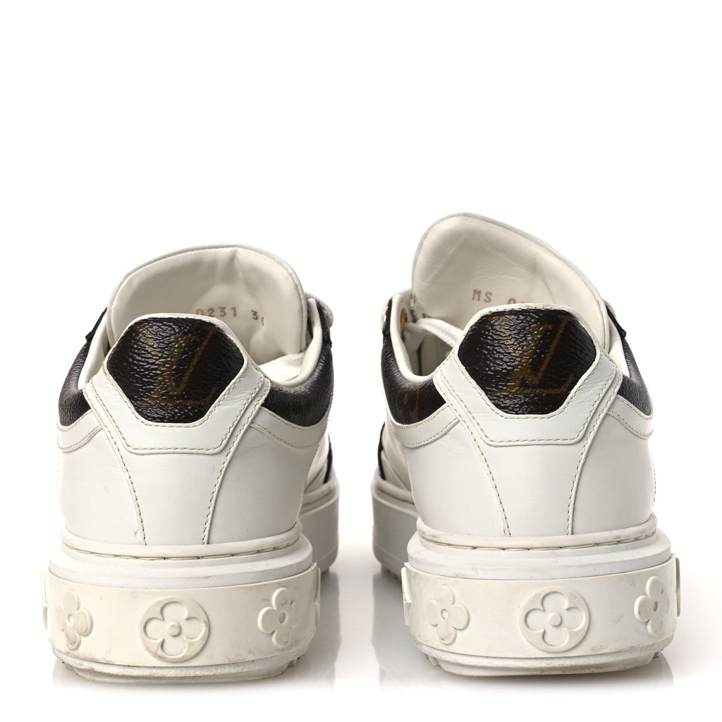 Calfskin Embossed Monogram Time Out Sneakers 36 White £¨ Direct shipment via from wholesalehk.shop