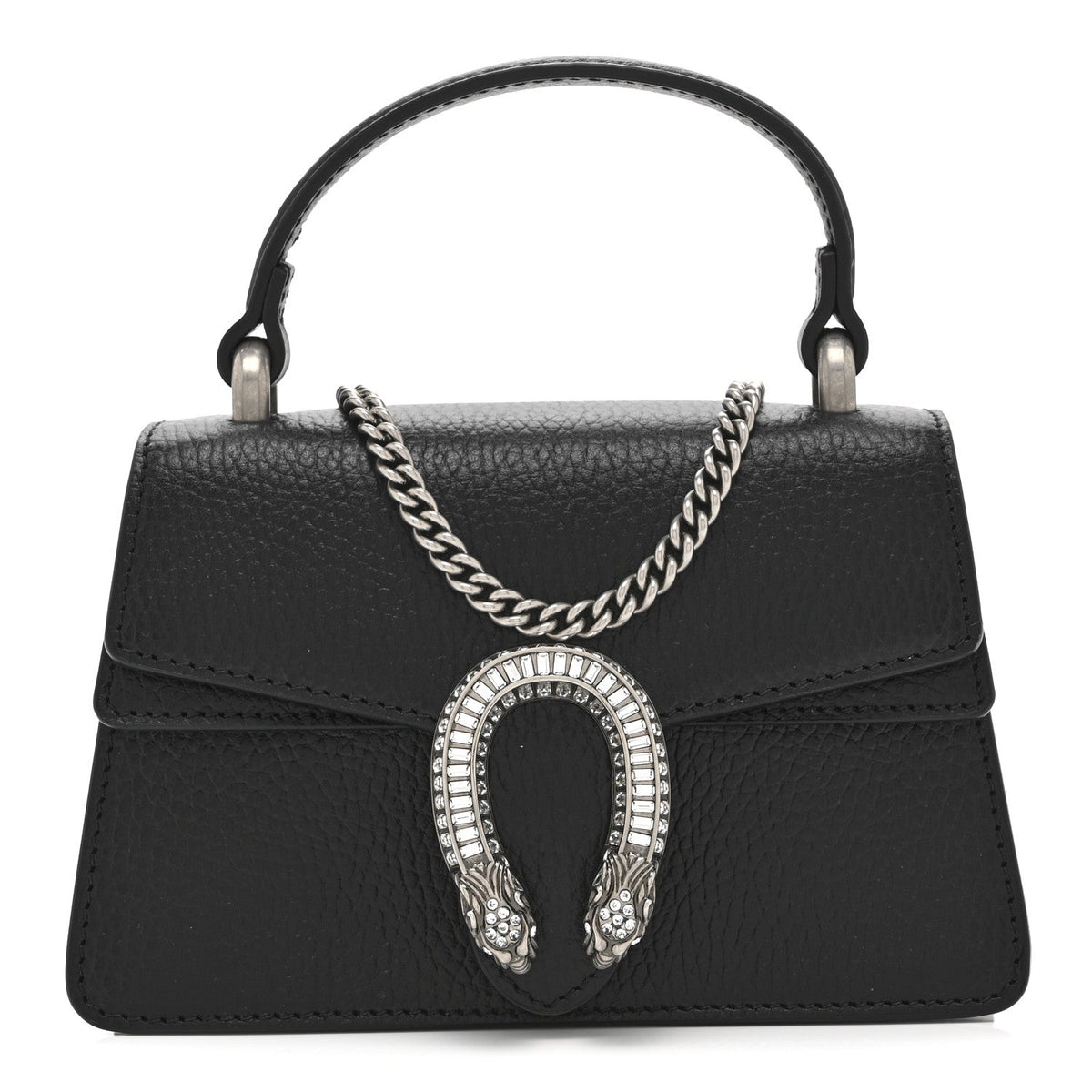 Dollar Calfskin Crystal Mini Dionysus Top Handle Bag Black Crystal wholesalehk.shop