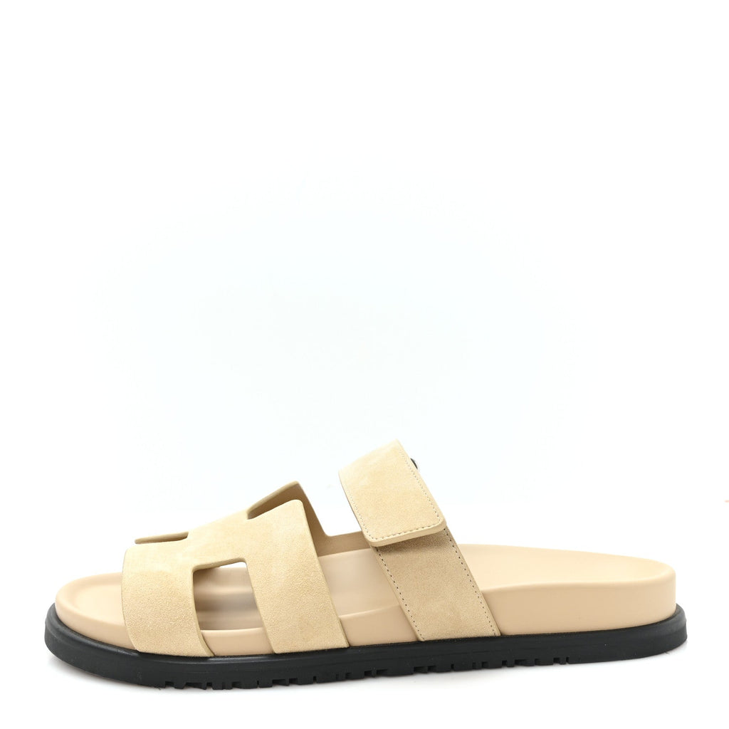 Suede Goatskin Womens Chypre Sandals 38 Beige Sable wholesalehk.shop