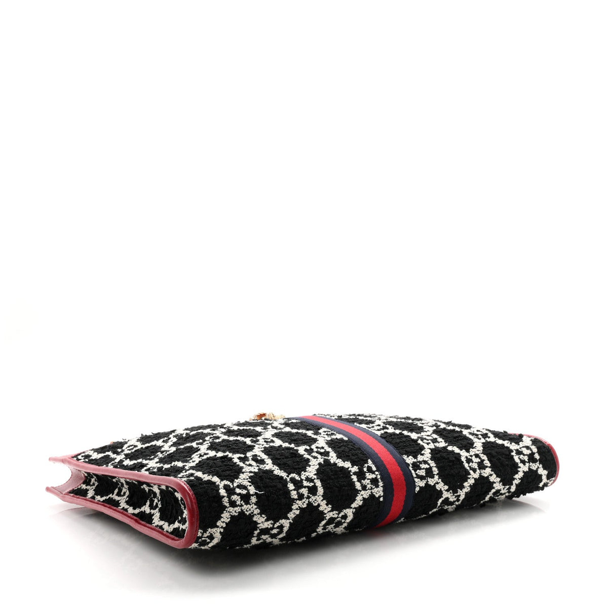 Tweed GG Monogram Large Rajah Chain Tote Romantic Cherry Black White wholesalehk.shop