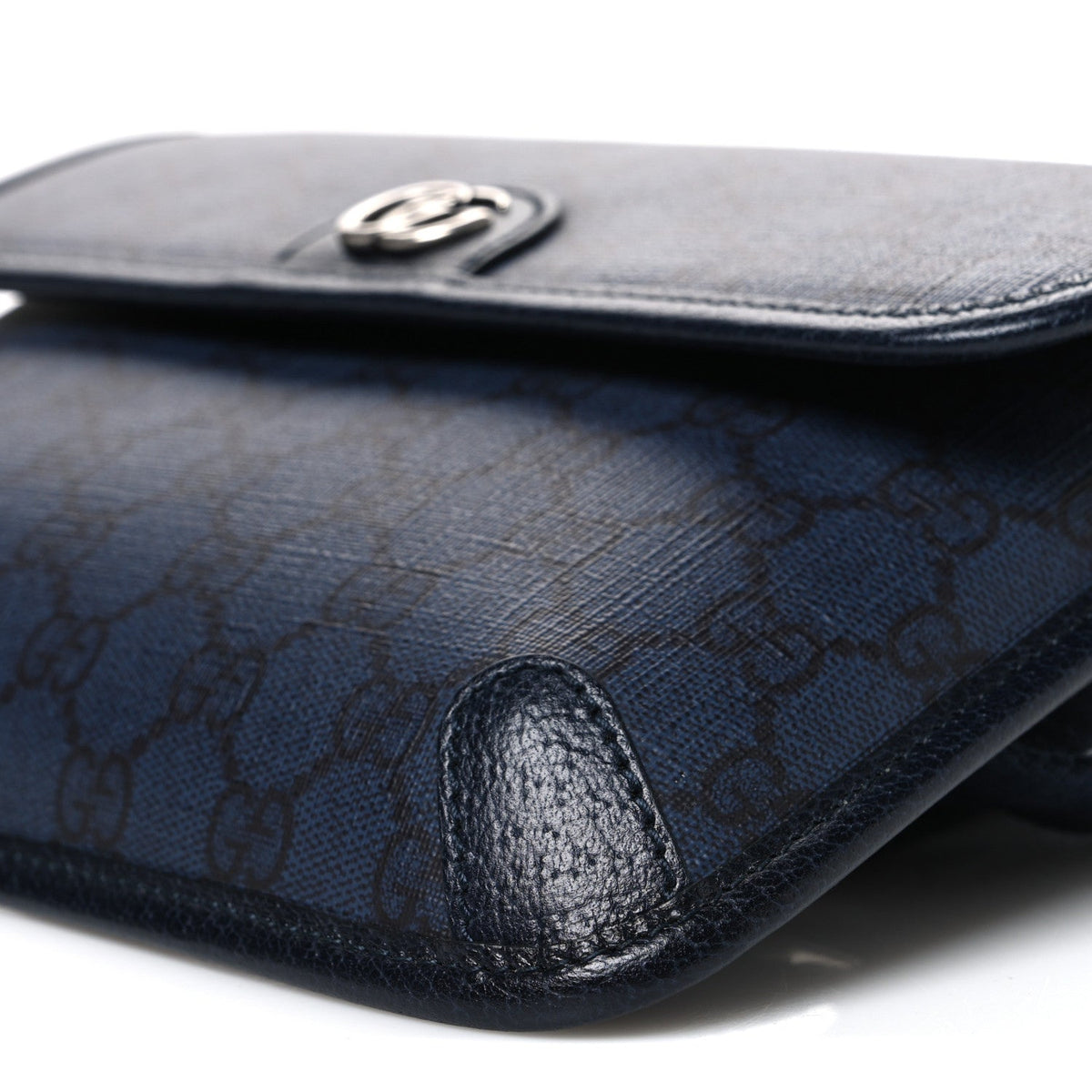 GG Supreme Monogram Small Ophidia Belt Bag Navy Black wholesalehk.shop