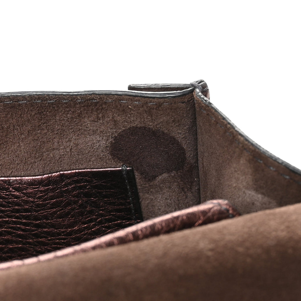 Metallic Calfskin J'Adior Chain Flap Bag Noisette wholesalehk.shop