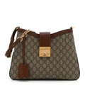 GG Supreme Monogram Medium Padlock Shoulder Bag Beige Ebony Brown Sugar £¨ Direct shipment via from wholesalehk.shop