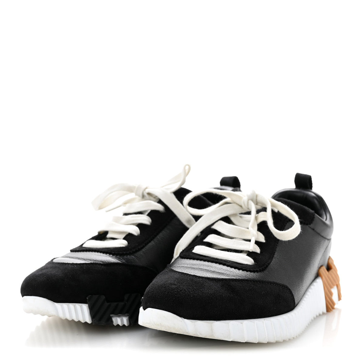 Goatskin Suede Goatskin Bouncing Sneakers 37.5 Black wholesalehk.shop