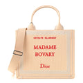Oblique Embroidered Lace Dior Madame Bovary Small Book Tote With Strap Beige Red £¨ Direct shipment via from wholesalehk.shop