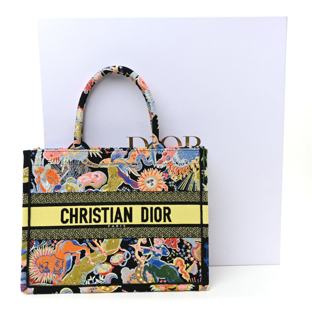 Canvas Zodiac Fantastico Embroidered Medium Book Tote Black Multicolor £¨ Direct shipment via from wholesalehk.shop
