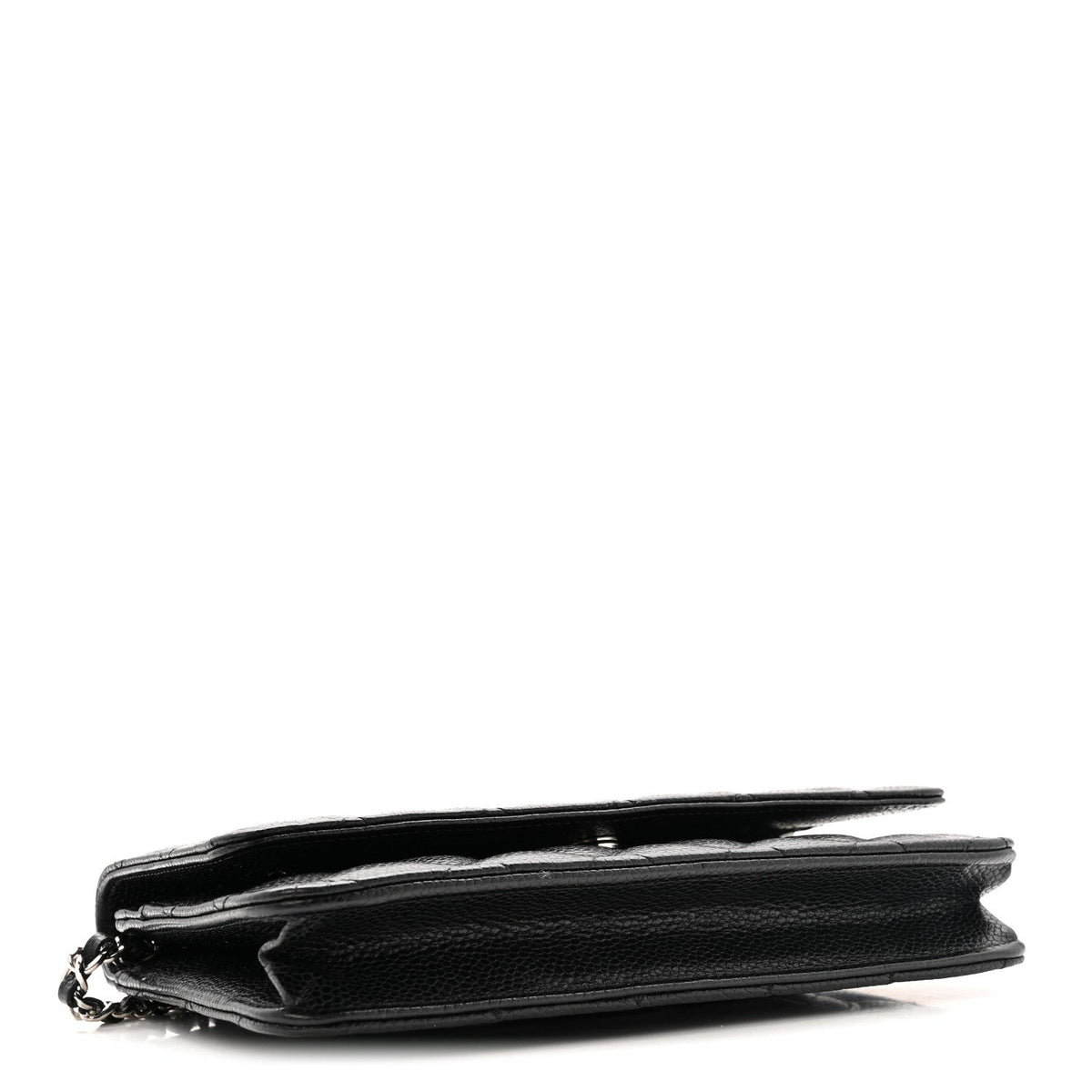 Caviar Quilted Wallet on Chain WOC Black wholesalehk.shop