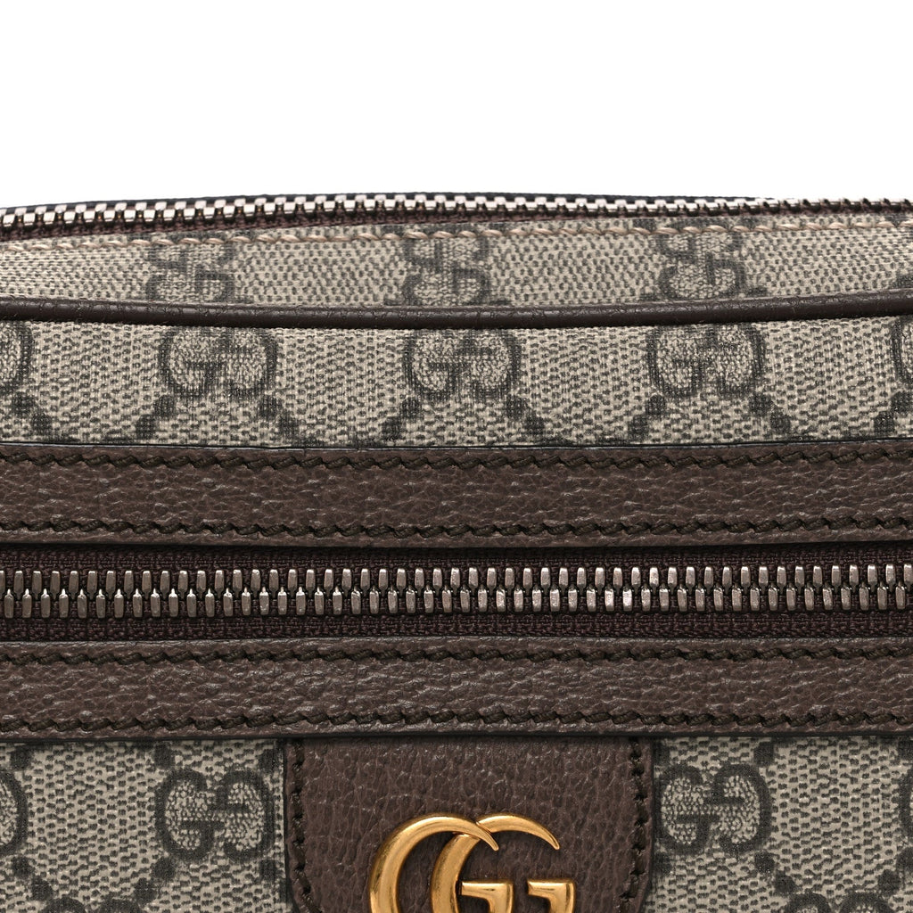 Soft GG Supreme Monogram Medium Ophidia Belt Bag Dark Brown wholesalehk.shop