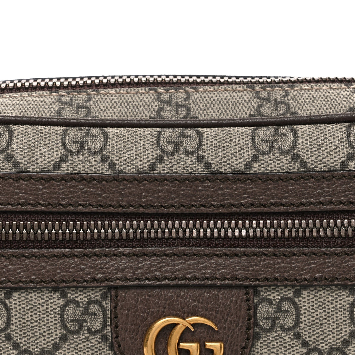 Soft GG Supreme Monogram Medium Ophidia Belt Bag Dark Brown wholesalehk.shop