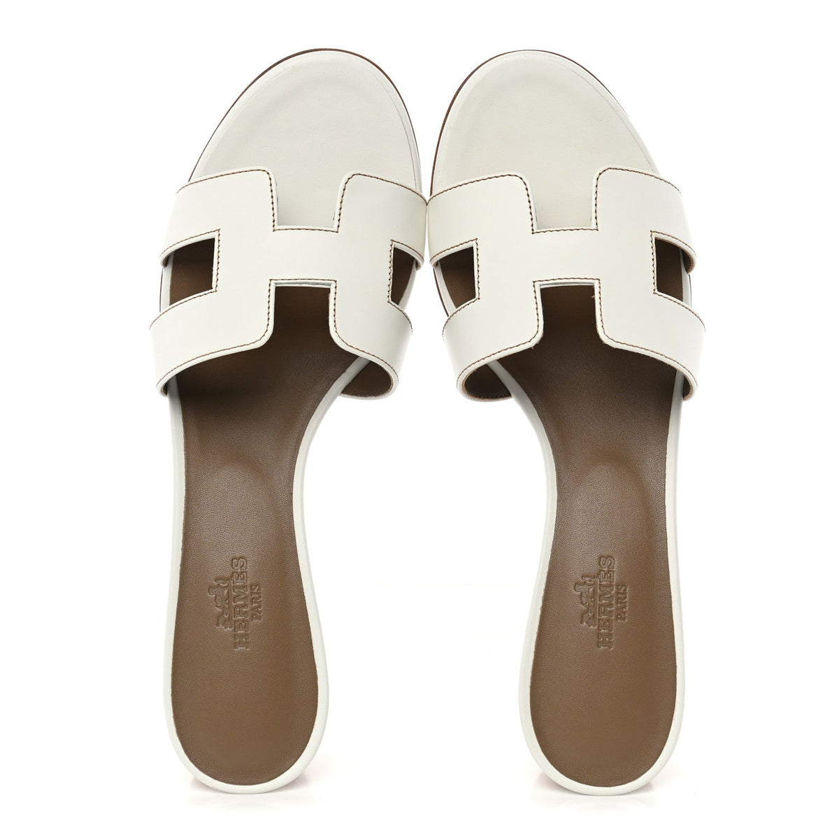 Calfskin Oasis Sandals 38.5 White wholesalehk.shop
