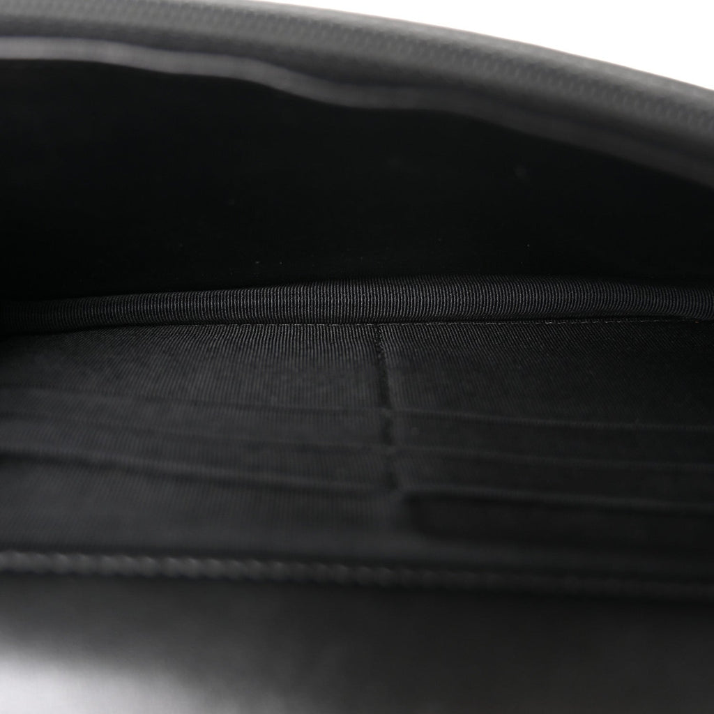 Patent Quilted Wallet On Chain WOC Black wholesalehk.shop