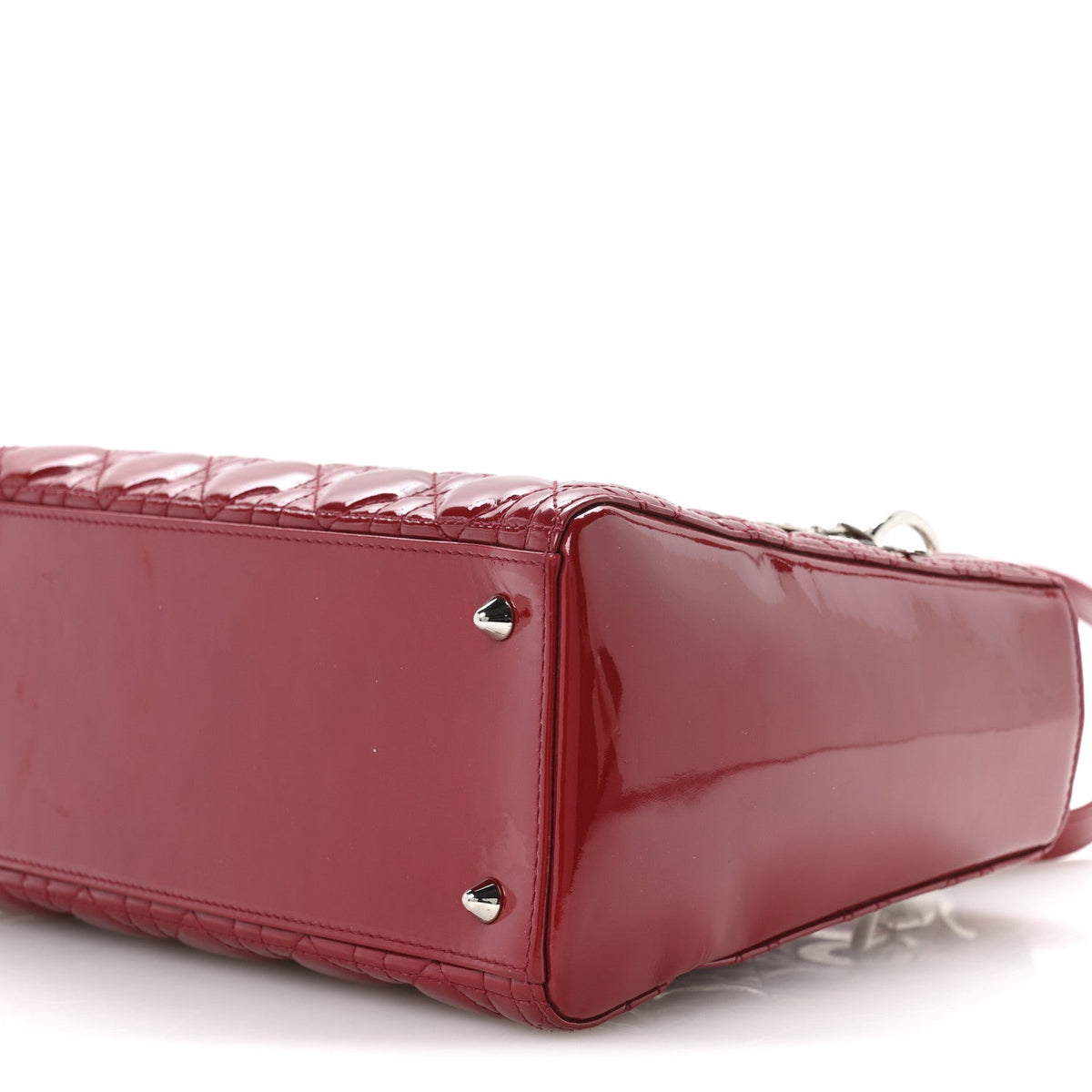 Patent Cannage Medium Lady Dior Red wholesalehk.shop