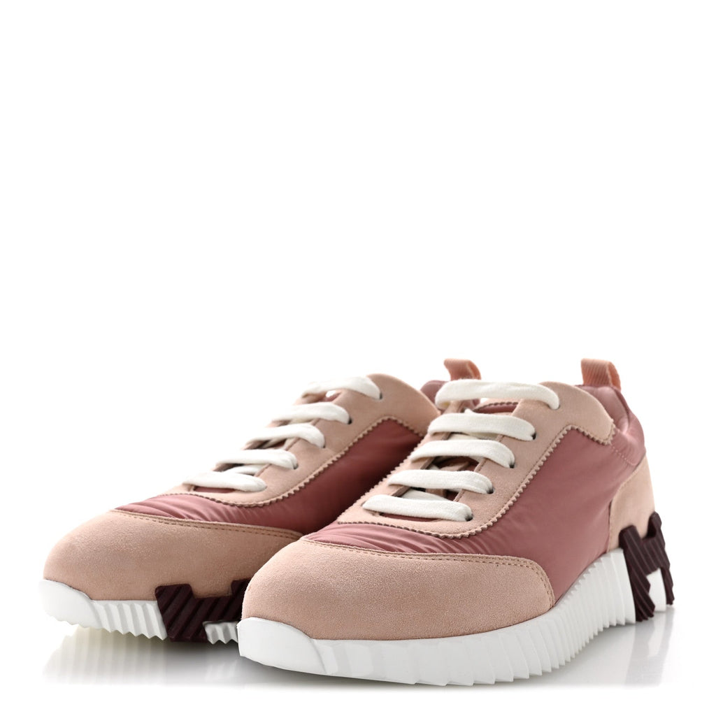 Parachute Fabric Suede Goatskin Bouncing Sneakers 35 Rose Rose Opaline wholesalehk.shop