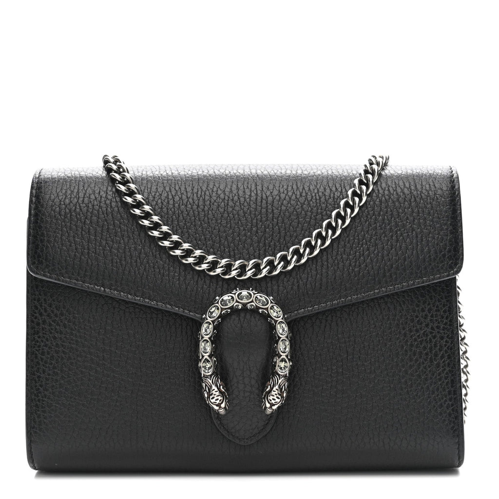 Calfskin Mini Dionysus Chain Wallet Black wholesalehk.shop