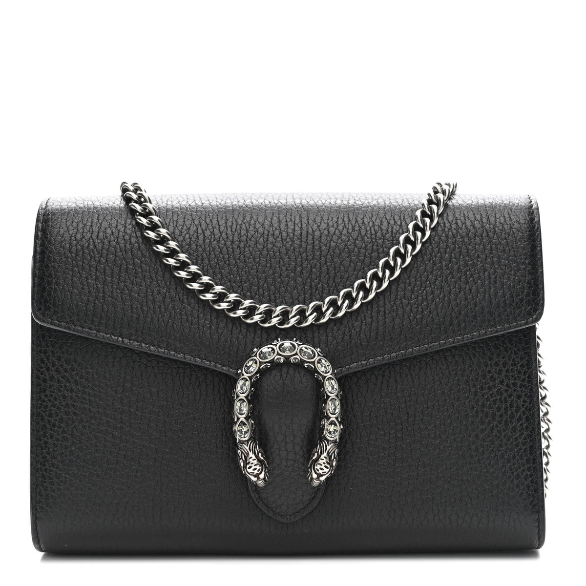 Calfskin Mini Dionysus Chain Wallet Black wholesalehk.shop