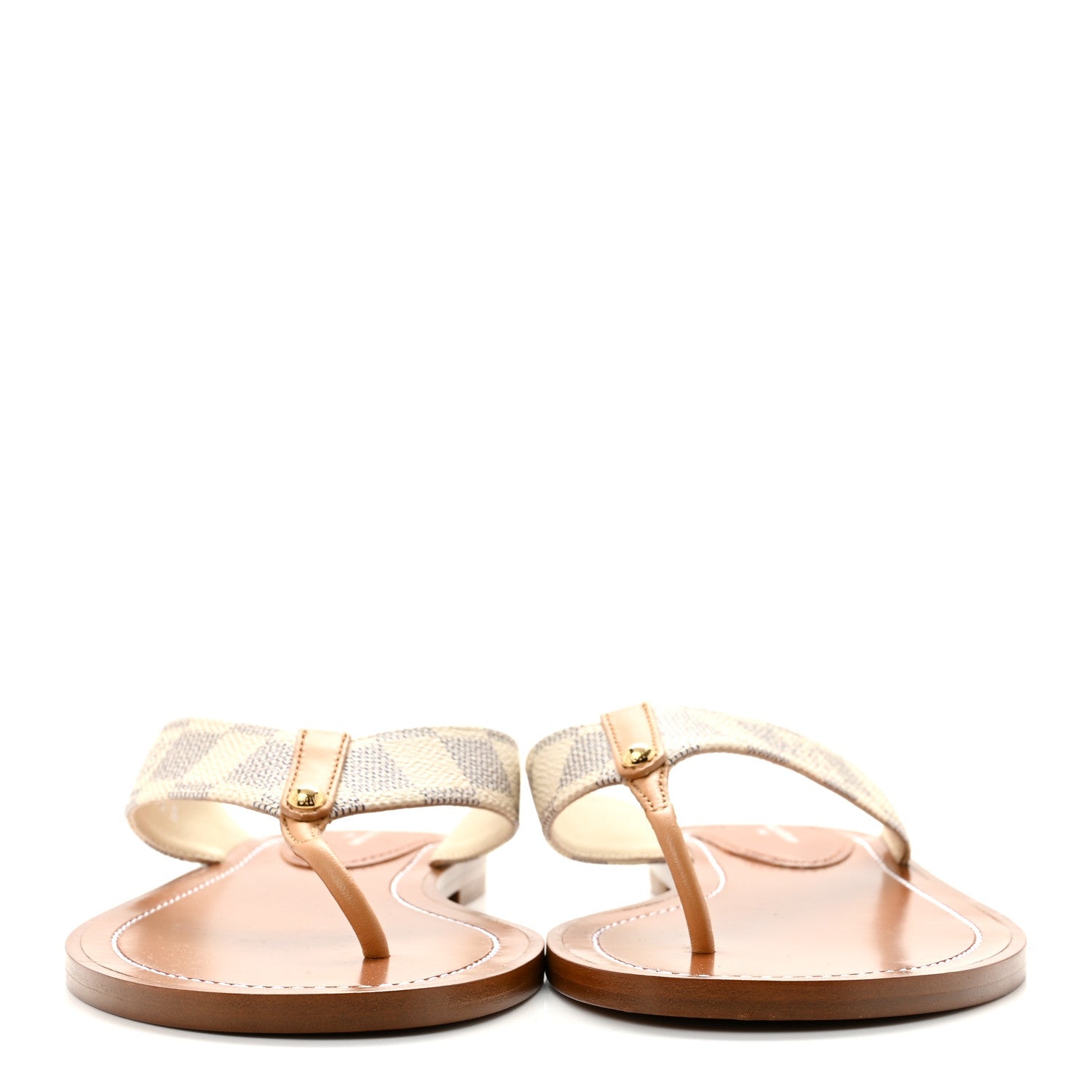 Damier Azur Sunny Flat Thong Sandals 38 £¨ Direct shipment via from wholesalehk.shop