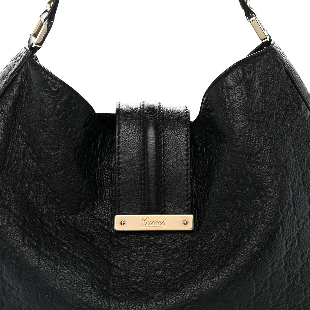 Guccissima Large New Ladies Web Hobo Black £¨ Direct shipment via from wholesalehk.shop