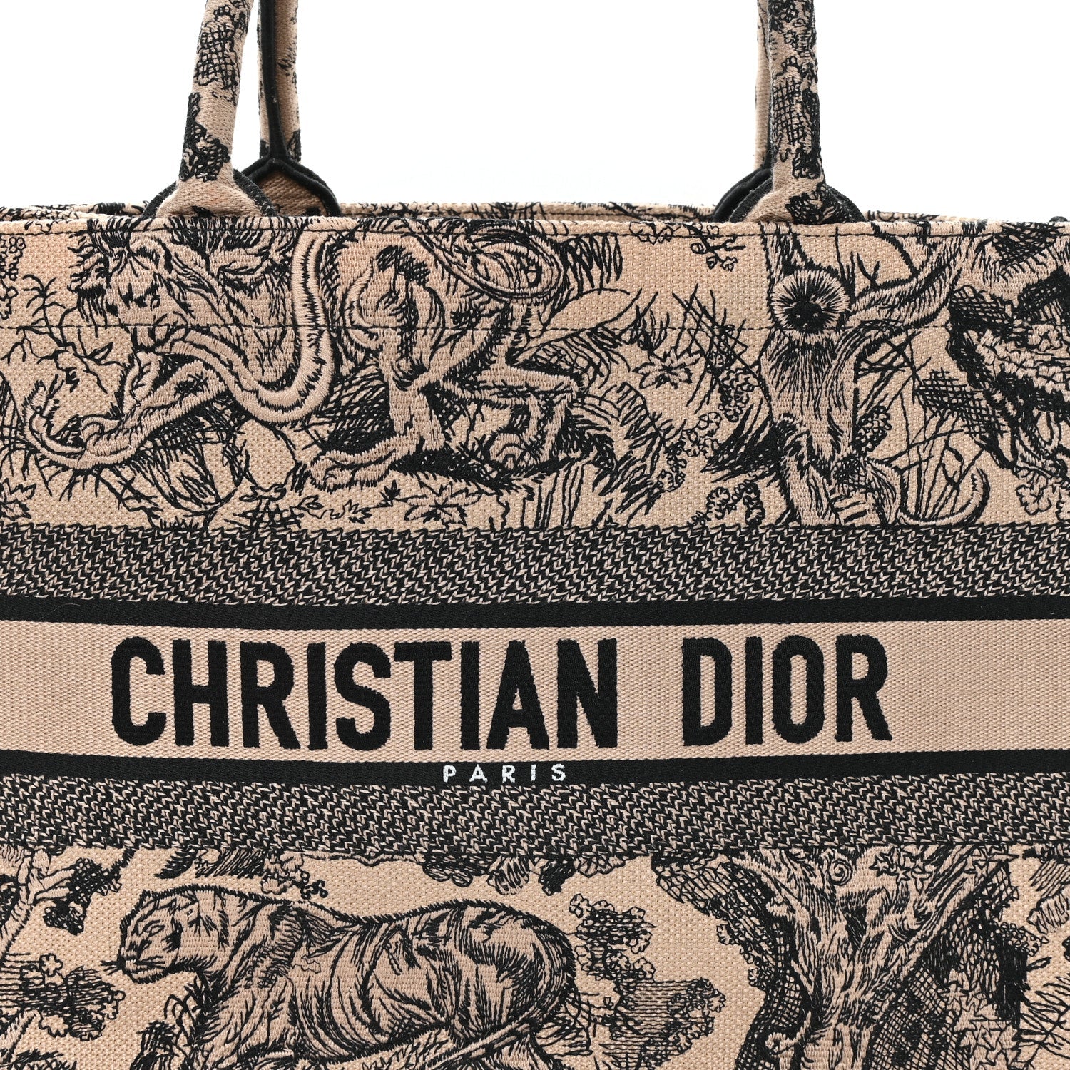 Canvas Embroidered Medium Dioriviera Toile De Jouy Book Tote Black £¨ Direct shipment via from wholesalehk.shop