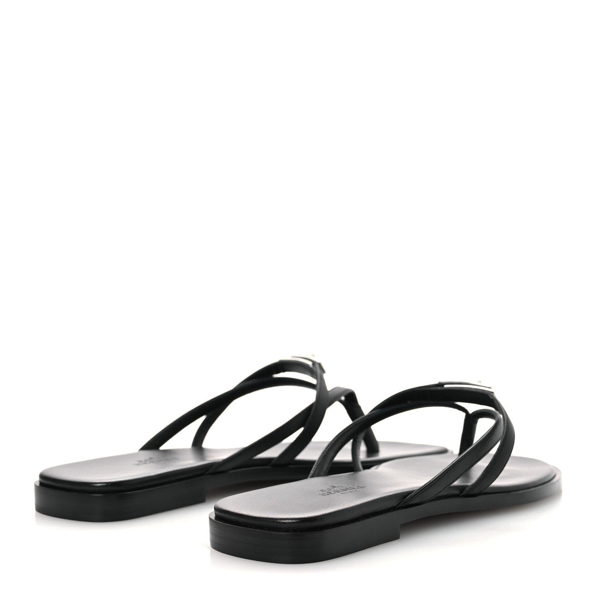Calfskin Miss Sandals 37.5 Black wholesalehk.shop