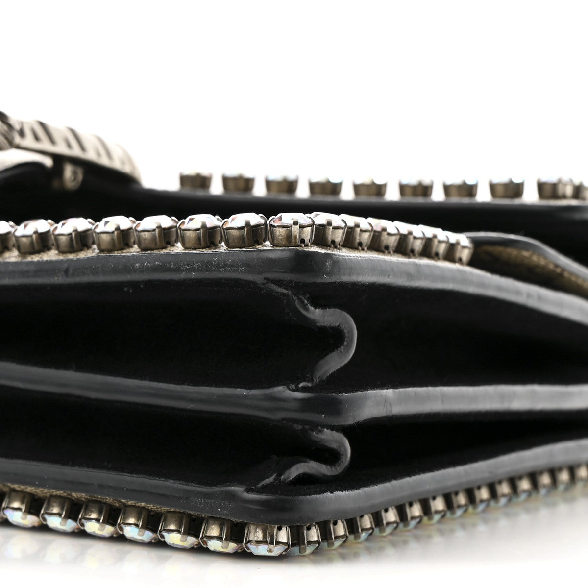 GG Supreme Monogram Crystal Small Dionysus Shoulder Bag Black wholesalehk.shop