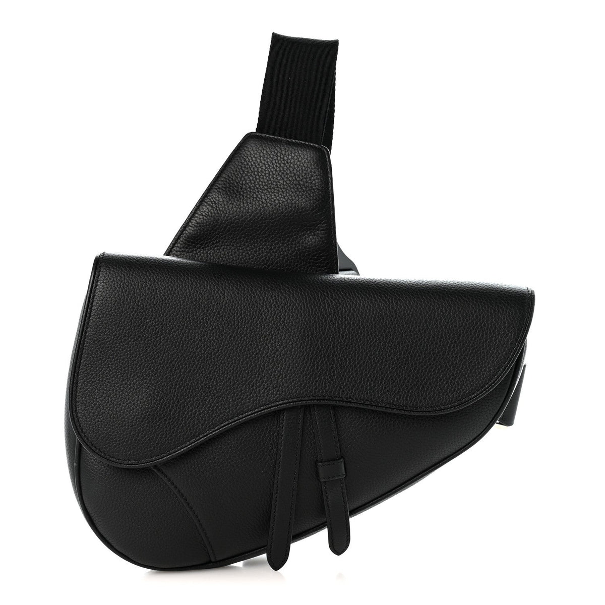 Grained Calfskin Kim Jones Saddle Bag Black wholesalehk.shop