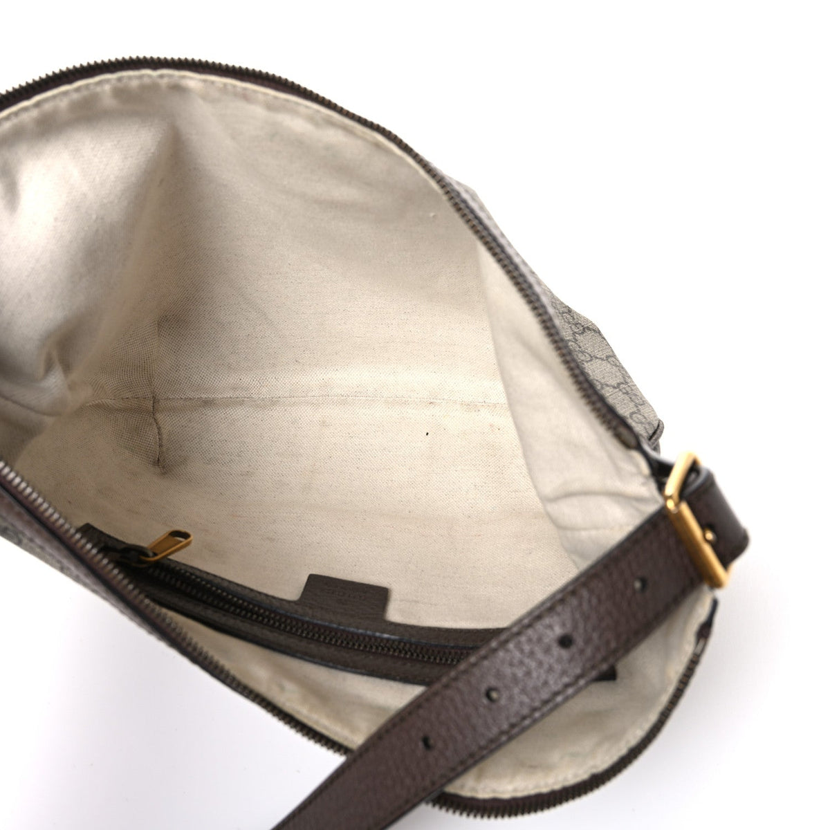 GG Supreme Monogram Web Small Ophidia Half Moon Hobo Brown wholesalehk.shop