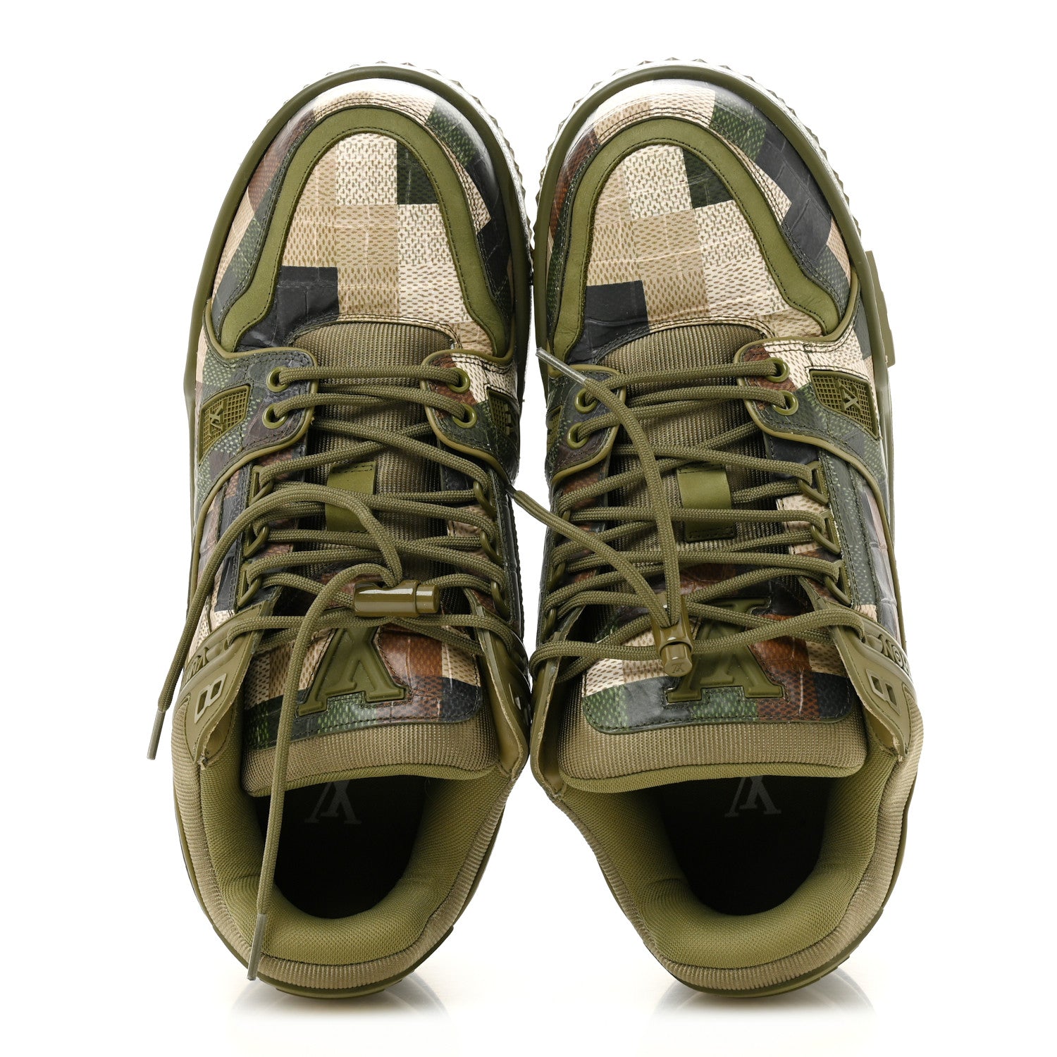 Damoflage Mens LV Trainer Maxi Sneakers 9.5 Green £¨ Direct shipment via from wholesalehk.shop