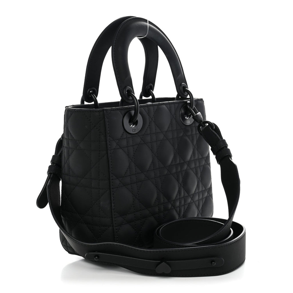 Ultra Matte Calfskin Cannage Small My ABCDior Lady Dior Black wholesalehk.shop