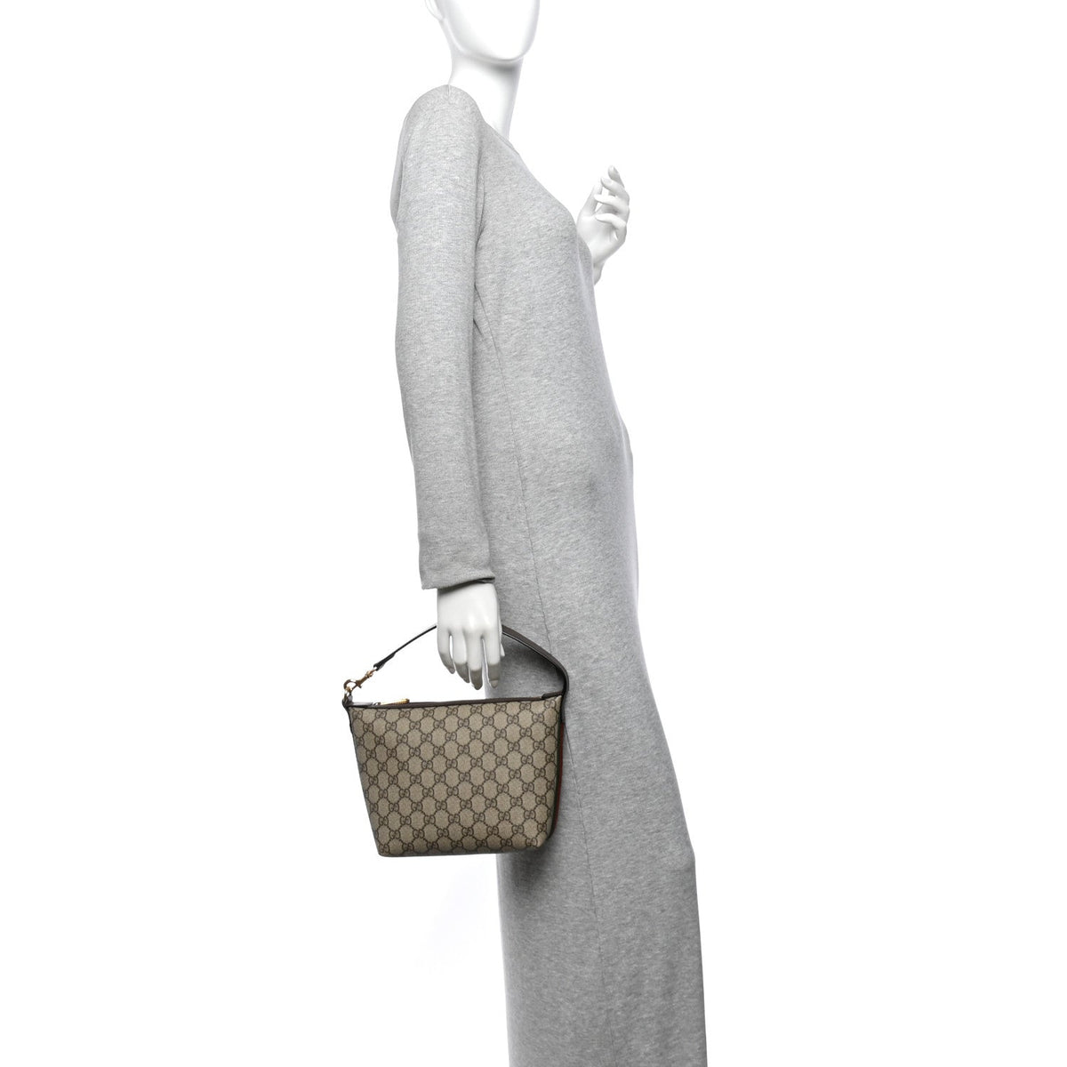 GG Supreme Monogram Textured Calfskin Web Super Mini Ophidia Shoulder Bag Beige Ebony New Acero wholesalehk.shop