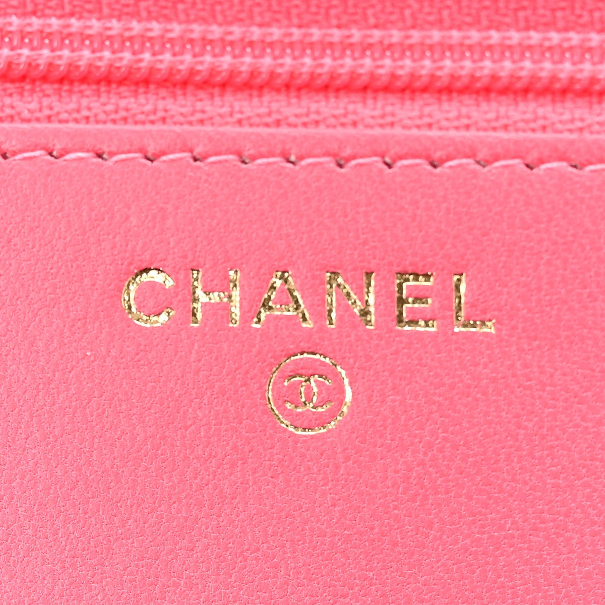 Lambskin Quilted Trendy CC Wallet On Chain WOC Pink wholesalehk.shop