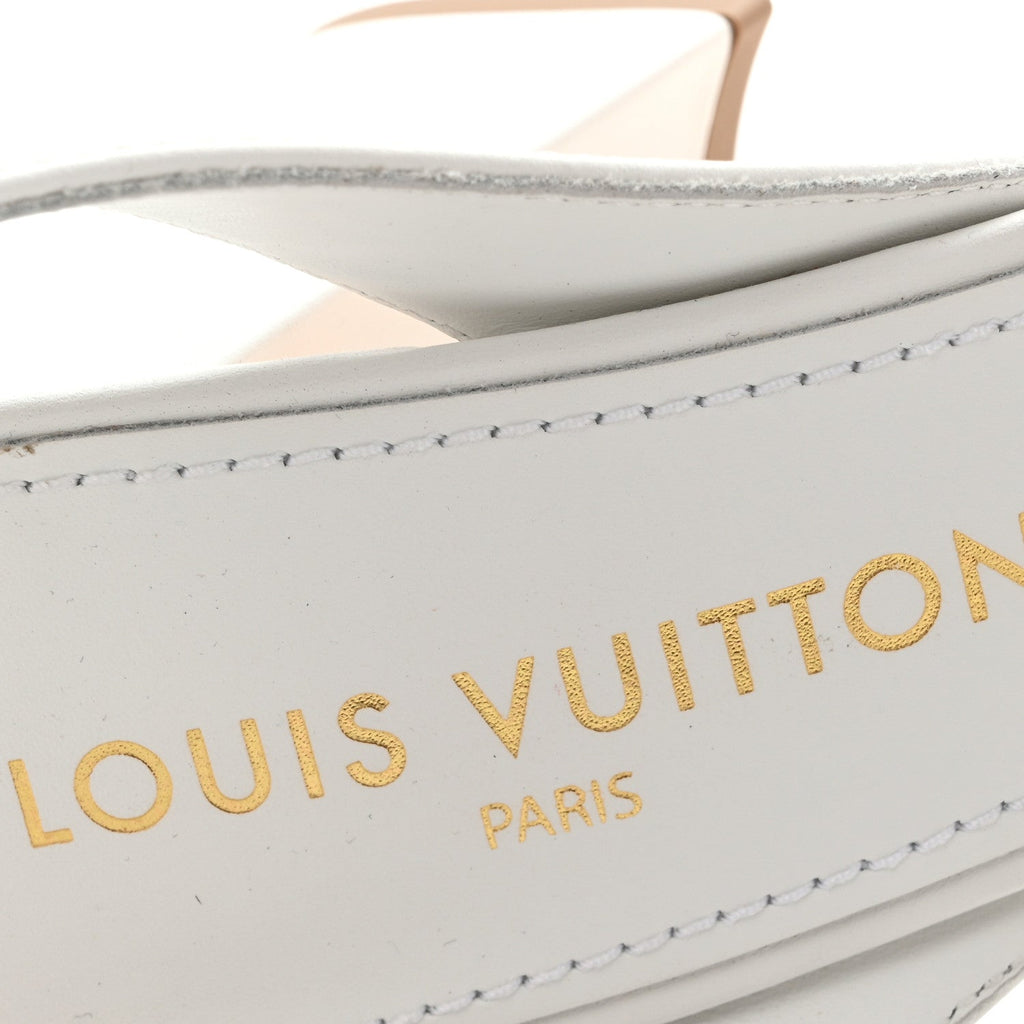 Calfskin LV Isola Sandals 40 White £¨ Direct shipment via from wholesalehk.shop