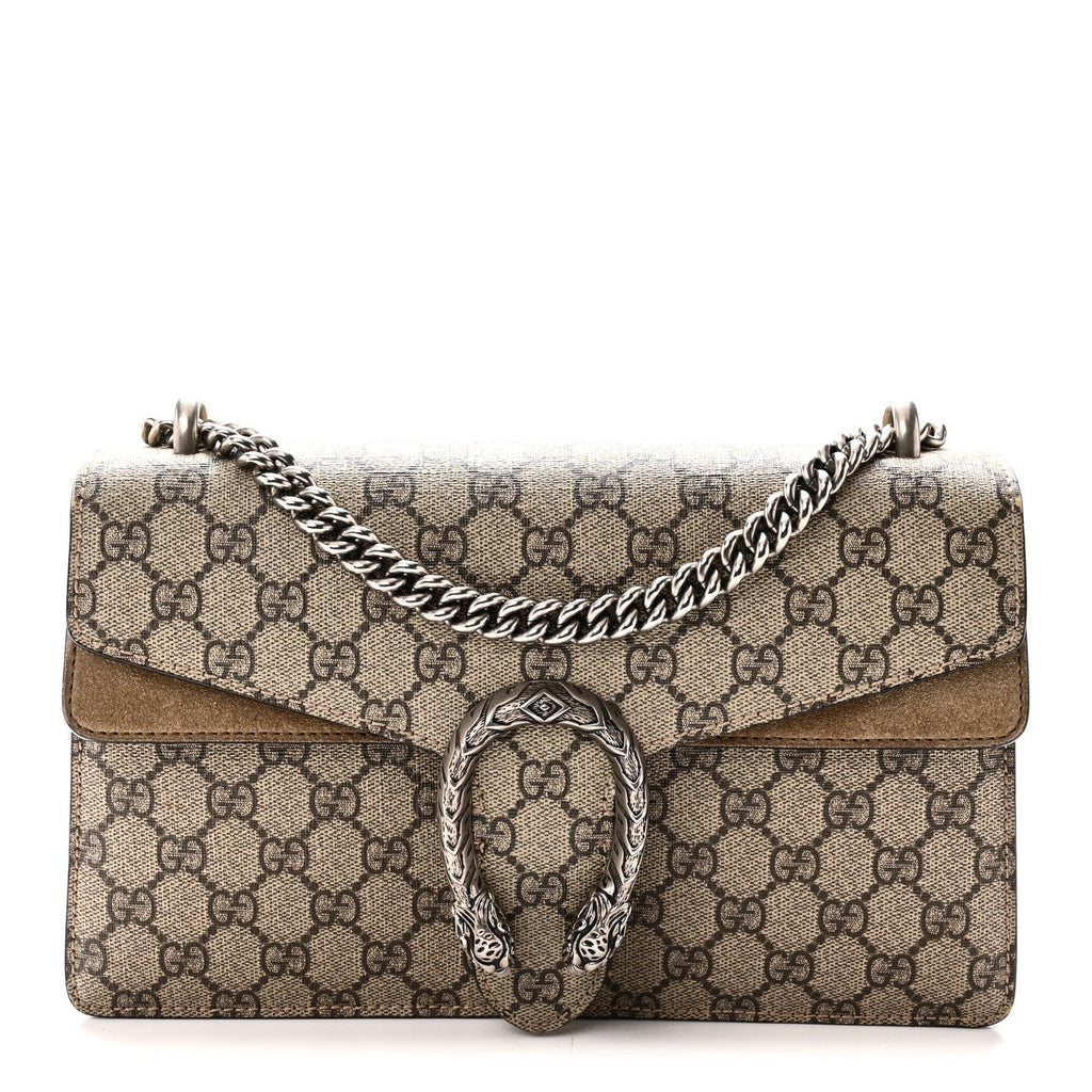 GG Supreme Monogram Small Dionysus Shoulder Bag Taupe wholesalehk.shop