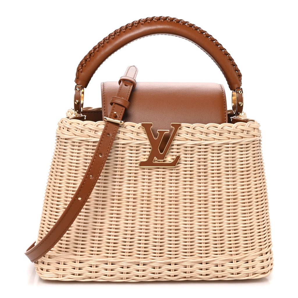Rattan Calfskin Capucines BB Tan £¨ Direct shipment via from wholesalehk.shop